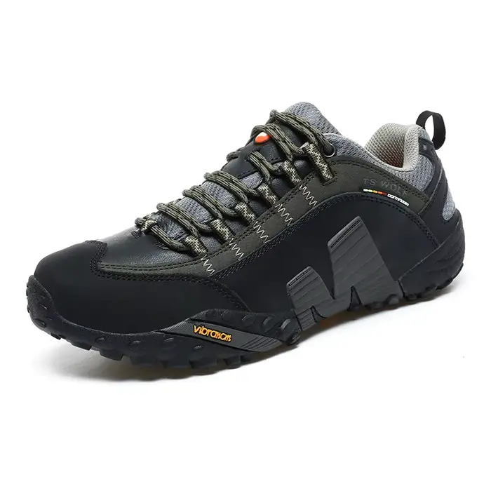 Chaussures de trekking pour homme, imperméables, en cuir véritable, pour la randonnée en montagne, l