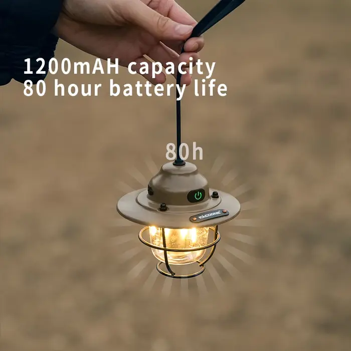 PACOONE – lanterne de Camping Portable rétro