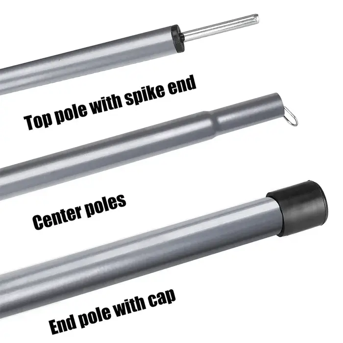 Bâtons de tente télescopiques de 2 m