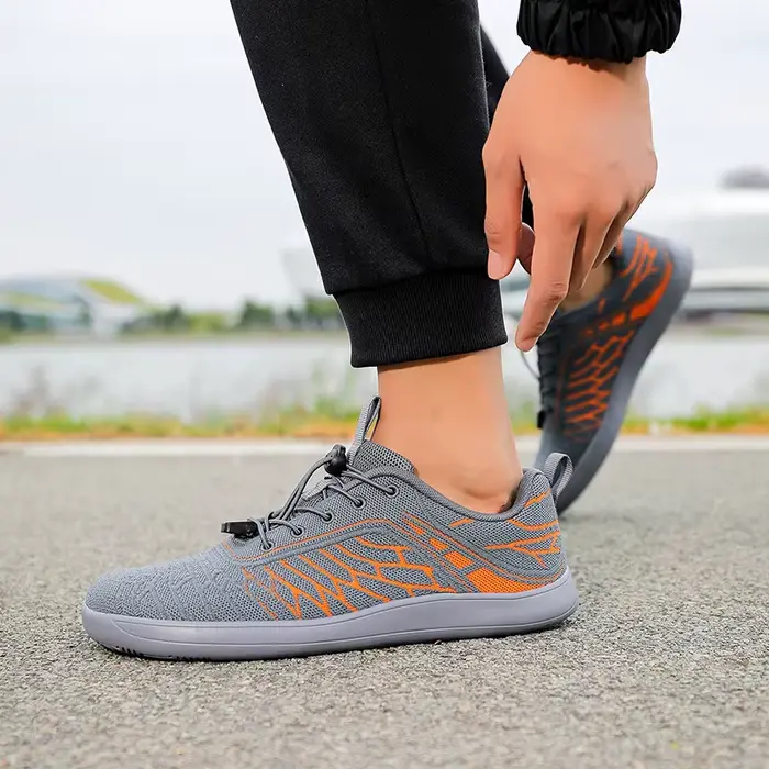 Chaussures de marche pour hommes à bout large, respirantes en maille, légères, pour le trekking en e
