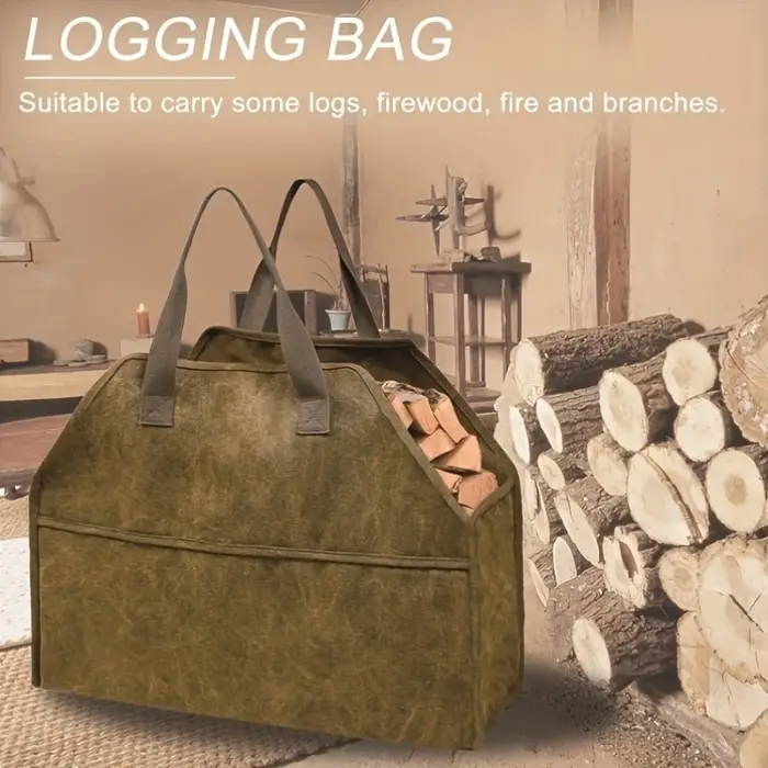 Sac de transport de bois de chauffage en toile cirée extra-large-sac fourre-tout portable