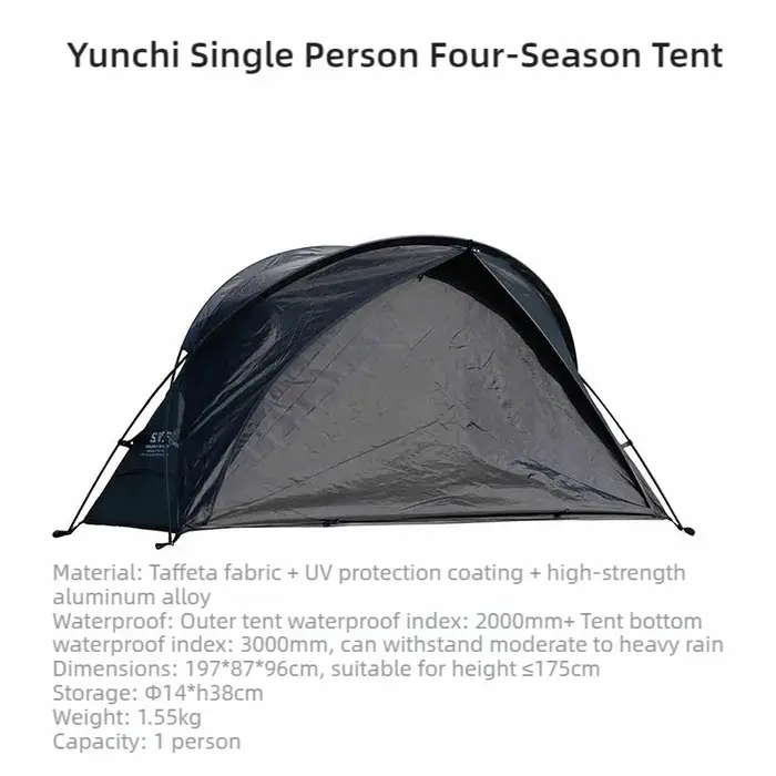 WELLHIKE extérieur SWS simple quatre saisons tente Camping randonnée tente imperméable au soleil sim