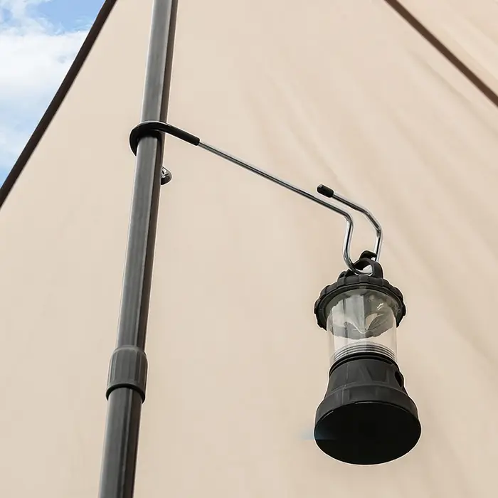 Support de lampe pour poteau de tente extérieure