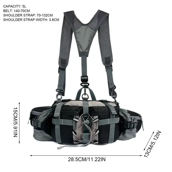 Sac de taille de randonnée avec 2 porte-bouteilles d'eau