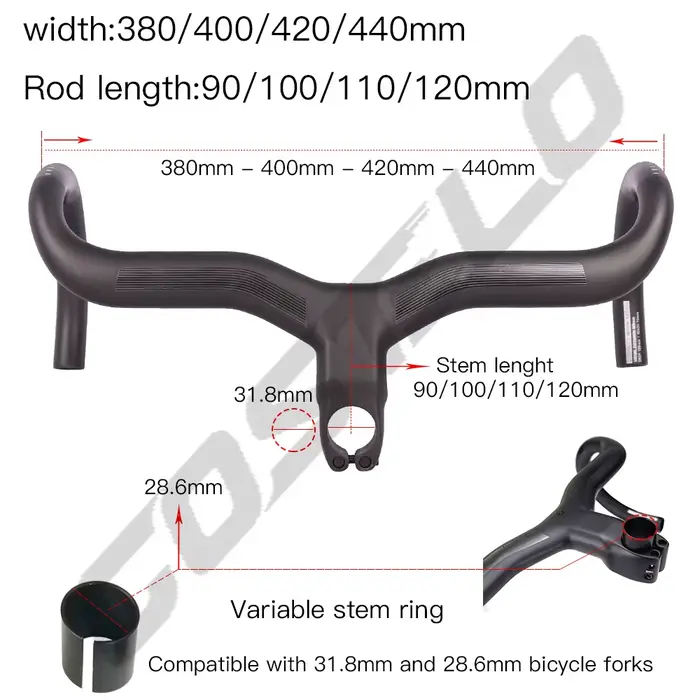 2020 nouveau guidon intégré de vélo de route Creston iC pour guidon de vélo mécanique et di2 cockpit