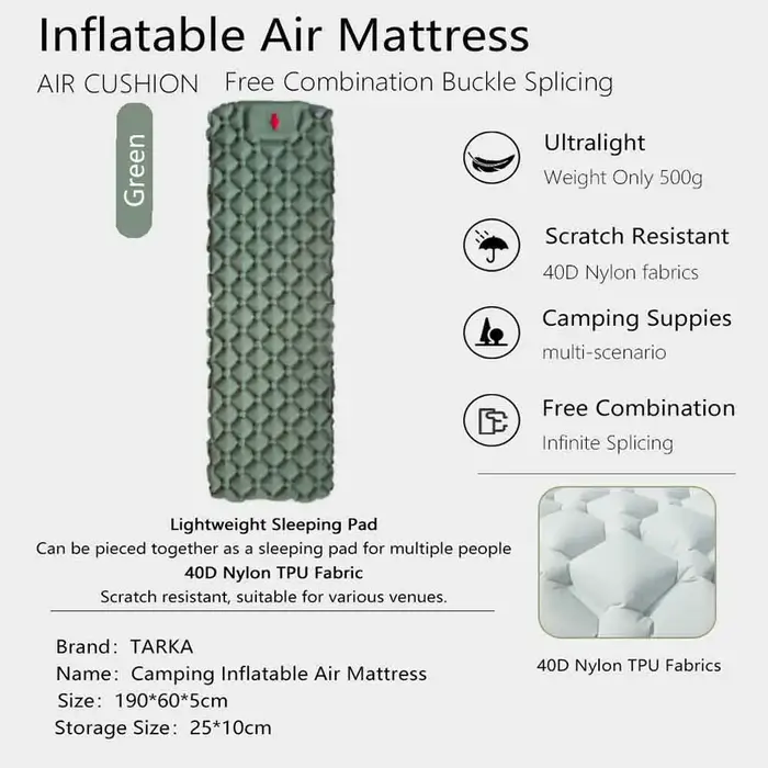 TARKA matelas gonflable tapis de Camping