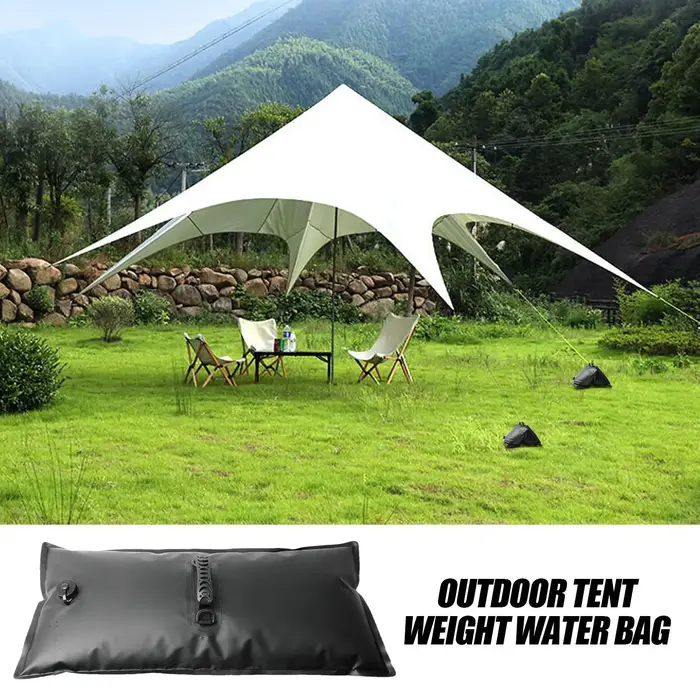 Sacs d'eau lestés pour pieds de tente, sacs d'eau portables et pliables pour le camping en extérieur
