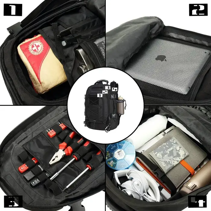 65L Grande Capacité En Plein Air Tactique Sac À Dos Hommes Molle Sac À Dos Étanche Escalade Voyage Camping Randonnée