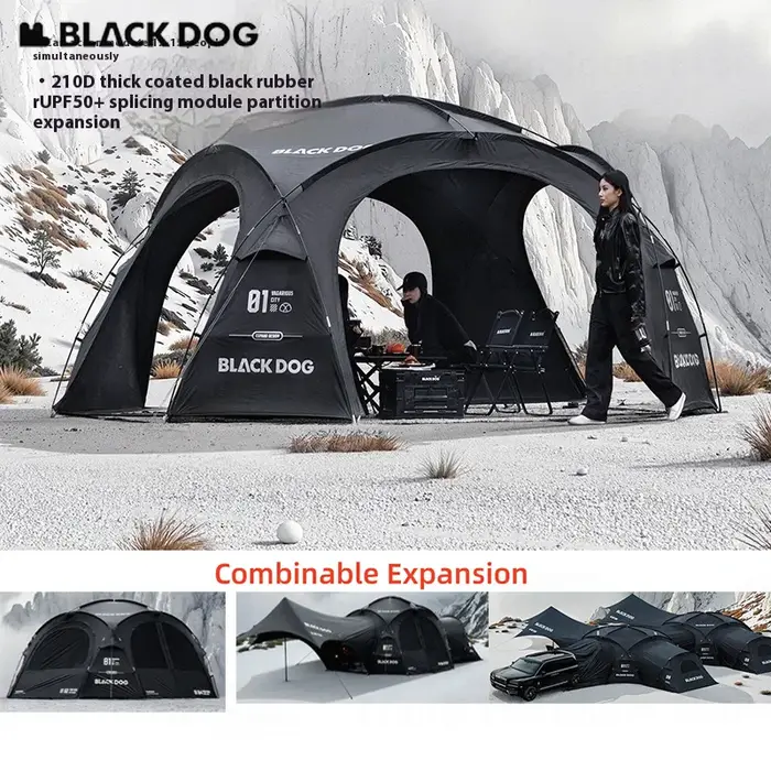 Tente dôme extérieure BLACKDOG en polyester taffetas 210T