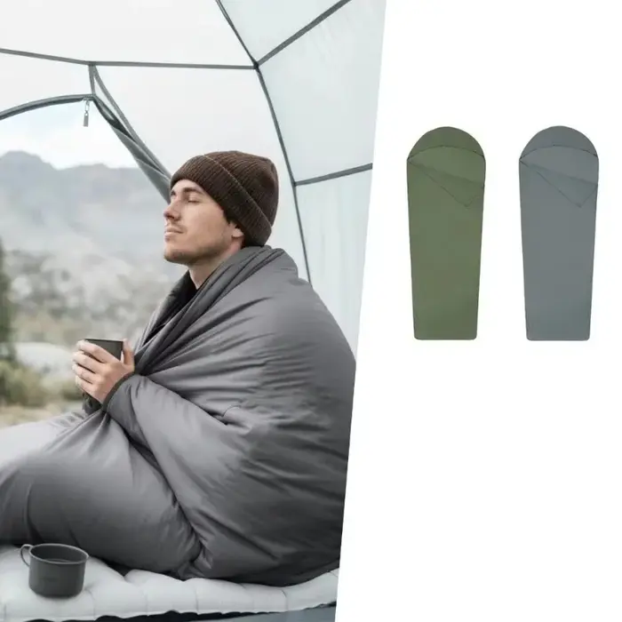 Sac de couchage compact et léger 2026, antibactérien, fin, pour le voyage, résistant à la saleté, portable pour le camping, la randonnée et les activités de plein air