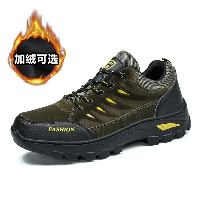 Chaussures d'escalade d'extérieur pour hommes, doublées polaire, nouvelle mode 2026, semelle épaisse, confortables, décontractées, polyvalentes, chaussures de sport en coton