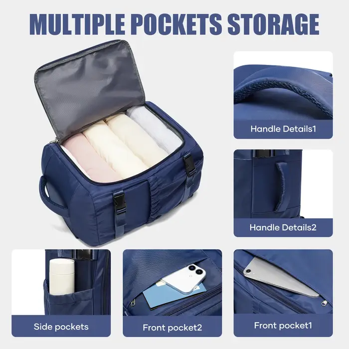 Sac pour homme, sac à dos élégant Ryanair 40x30x20, léger pour les trajets quotidiens, sac fonctionnel décontracté, bagage à main, valise