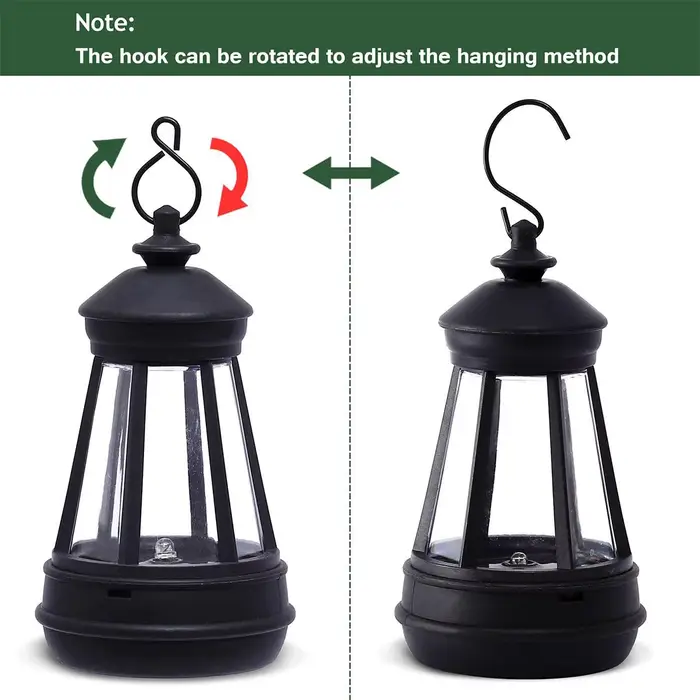 Lampe solaire rétro bougies lampes suspendues pour Camping lanternes extérieures décoratives Vintage jardin paysage lumière cour