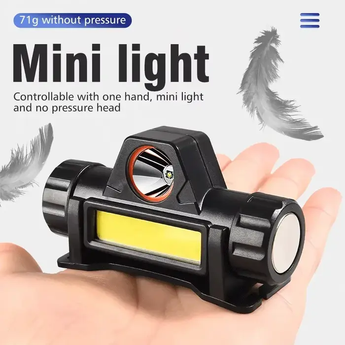 Lampe frontale LED COB Rechargeable USB, magnétique puissant, Super lumineuse, étanche, pour la pêch