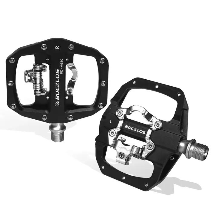 BUCKKubMountain Bike Pédales 3 Roulement Scellé PD-M680 les touristes Clipless Flat & Lock Pédale