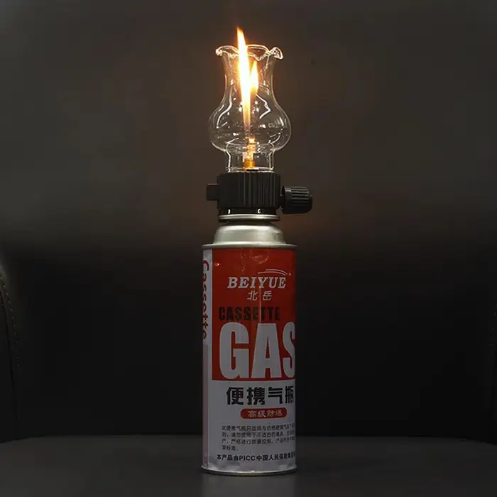 Lampe à gaz de tente extérieure vintage pour cartouche de gaz – Lanterne à gaz compacte avec faible consommation de gaz