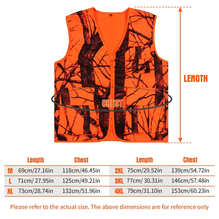 GUGULUZA M-4XL gilet extérieur pour hommes randonnée pêche chasse Orange multi-poches gilet séchage