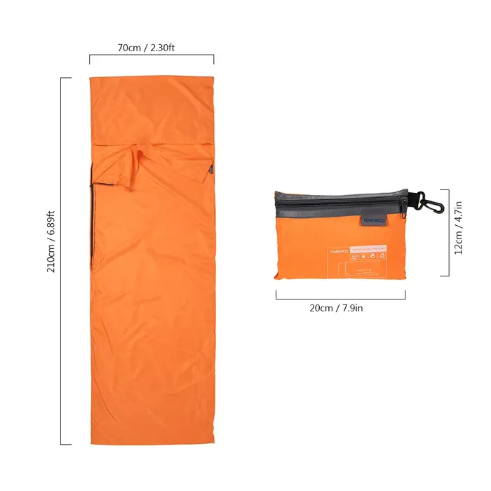 Tomshoo 70*210CM sac de couchage Portable voyage en plein air Camping randonnée Polyester Pongee sac