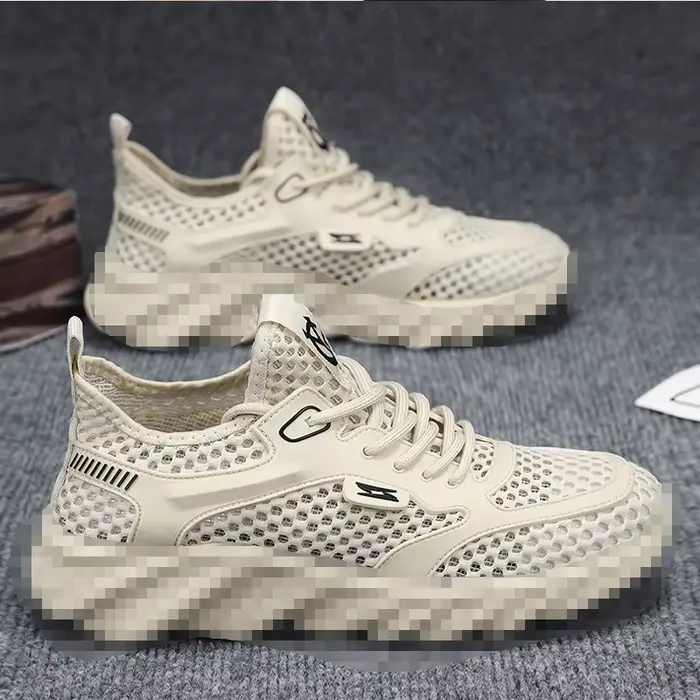 Chaussures de randonnée aquatique pour hommes à bout rond, en maille ajourée respirante, séchage rap
