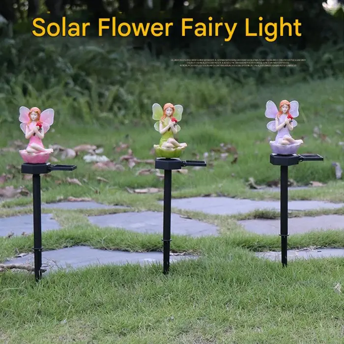 LED solaire fleur fée lumière extérieure étanche piquet lampe pour maison jardin pelouse cour pot de fleurs plantes en pot Festival décor