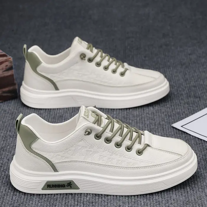 Chaussures basses pour hommes, couleur unie, tendance, confortables, antidérapantes, durables, baske