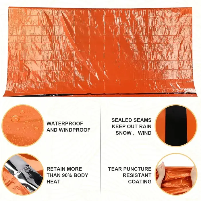 Tente d'urgence 2 personnes imperméable pour camping