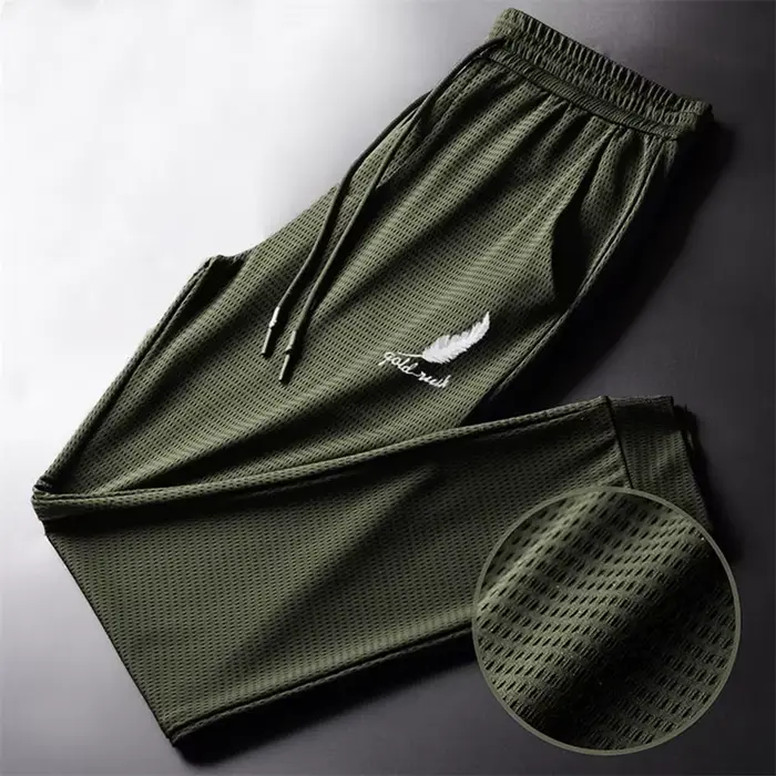 Pantalon léger à séchage rapide pour homme, mode, randonnée, jogging, course à pied, respirant, entraînement, salle de sport, rinçage, pantalon athlétique noué