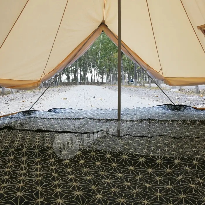 Tapis de sol de luxe en toile de coton imperméable de 5 m pour tente cloche – Offre spéciale pour le glamping