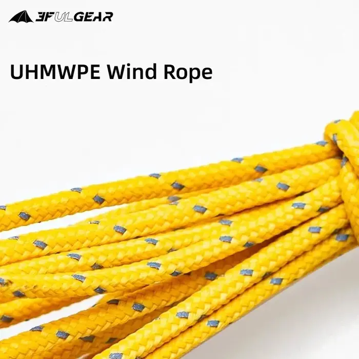 Corde réfléchissante pour tente d'extérieur 3F UL GEAR avec 10 boutons gratuits