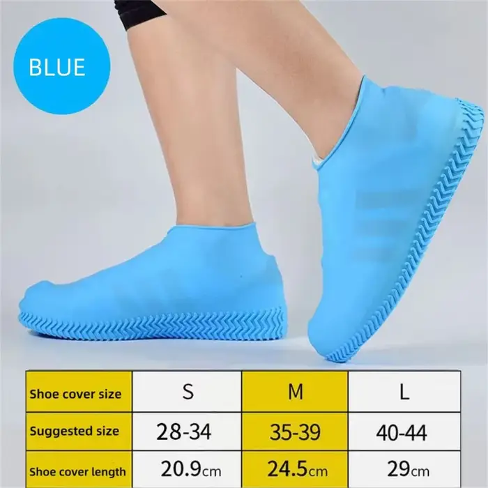Surchaussures de pluie en caoutchouc pour usage extérieur, couvre-chaussures imperméables en silicon