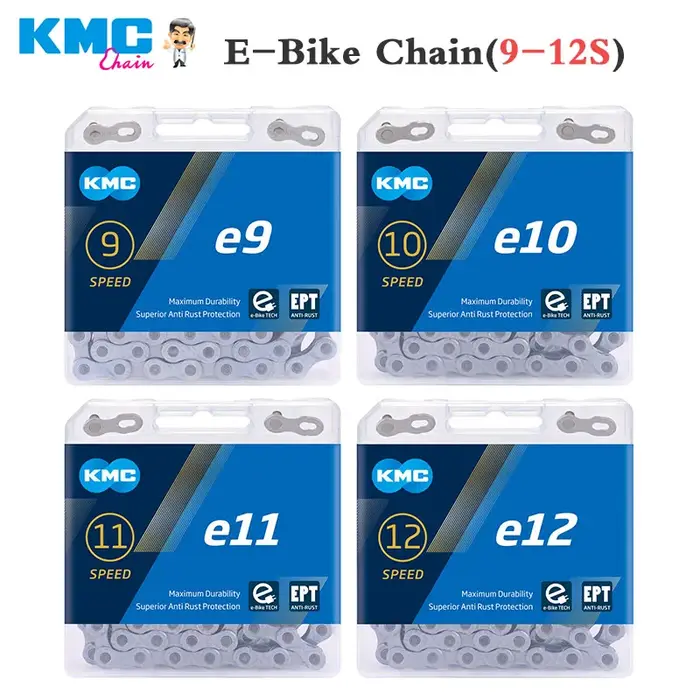 KMC E-BiKE E8 E9 E10 E11 E12 chaîne 8 9 10 11 12 vitesses 136 maillons antirouille électrique Sport 