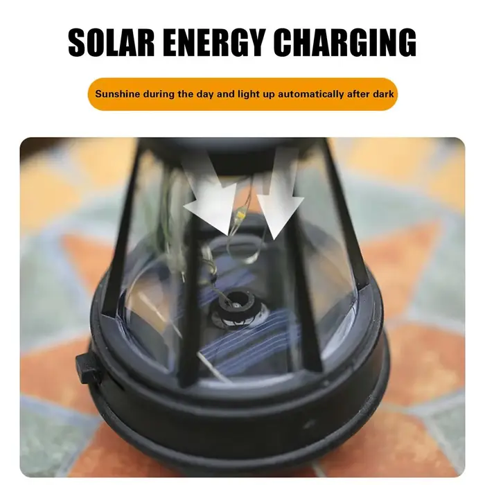 Lampe solaire rétro bougies lampes suspendues pour Camping lanternes extérieures décoratives Vintage jardin paysage lumière cour