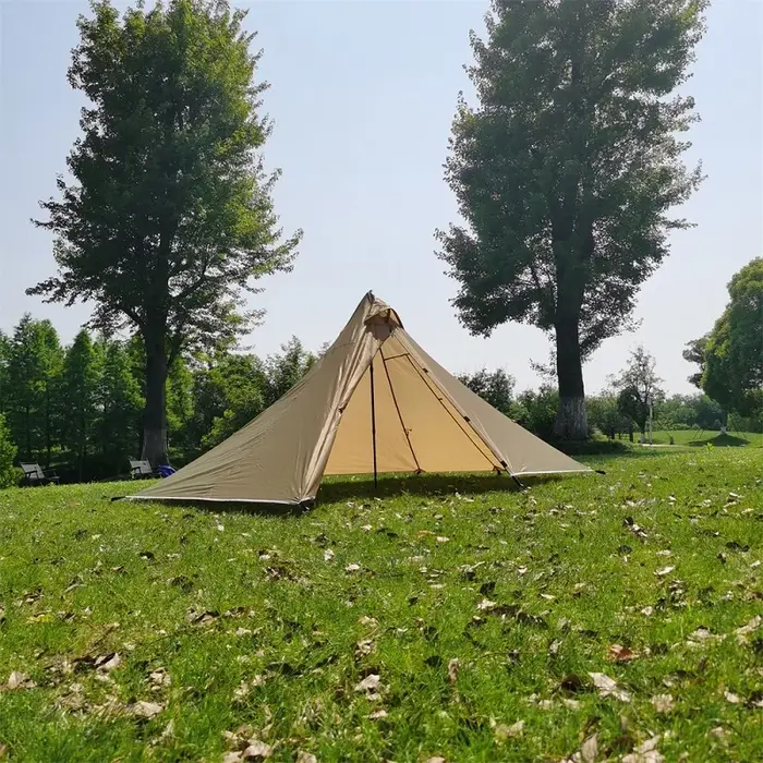 1 personne randonnée Camping tente ultralégère sans tige pyramide