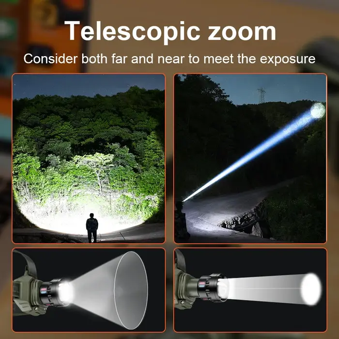 600000000LM lampe frontale Rechargeable phare LED très brillante avec feu arrière tête de pêche torche en alliage d'aluminium lumières extérieures