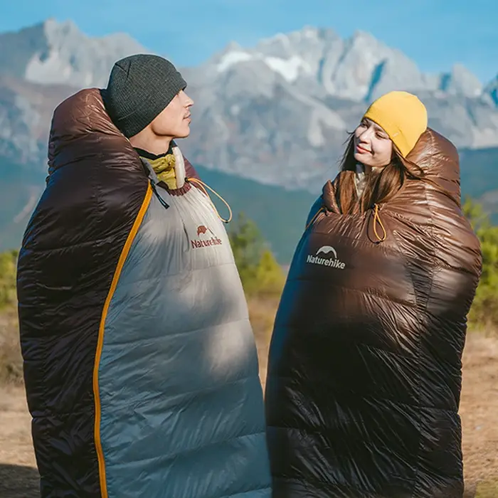 Naturehike Snowbird Camping canard vers le bas sac de couchage adulte momie