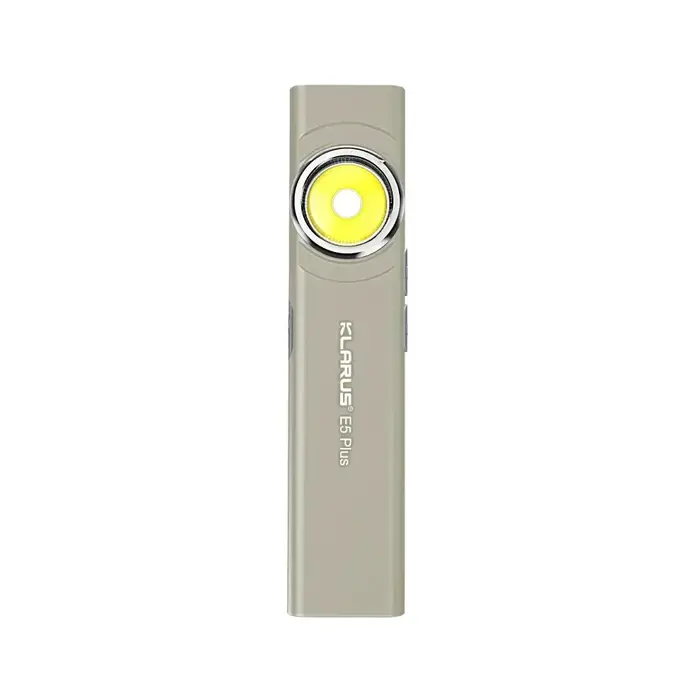 Lampe torche EDC magnétique ultra-mince à triple lumière rechargeable TYPE-C E5-PLUS Klarus avec batterie intégrée de 500 mAh