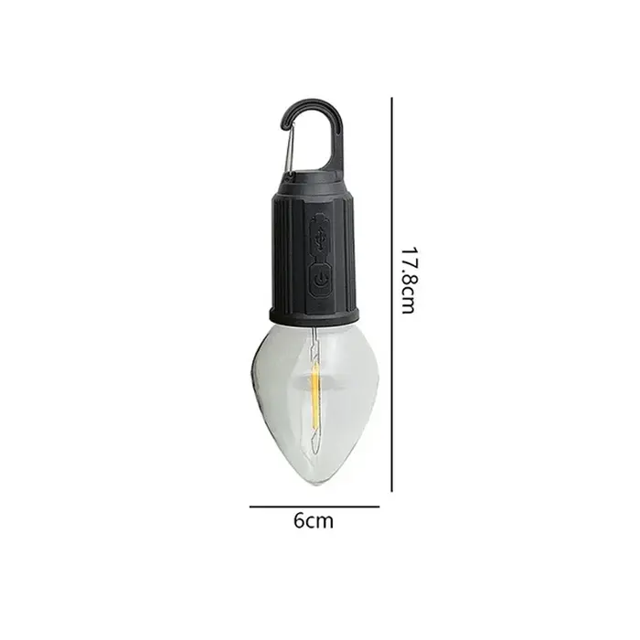 Ampoules LED rechargeables par USB pour l'extérieur, lumière d'urgence à haute luminosité, lanterne