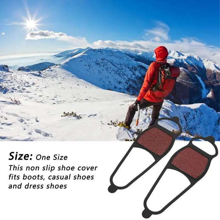 Couvre-chaussures pour sable grossier, neige et glace hivernale, taille unique, excellente traction pour la pêche sur glace, la marche et la chasse