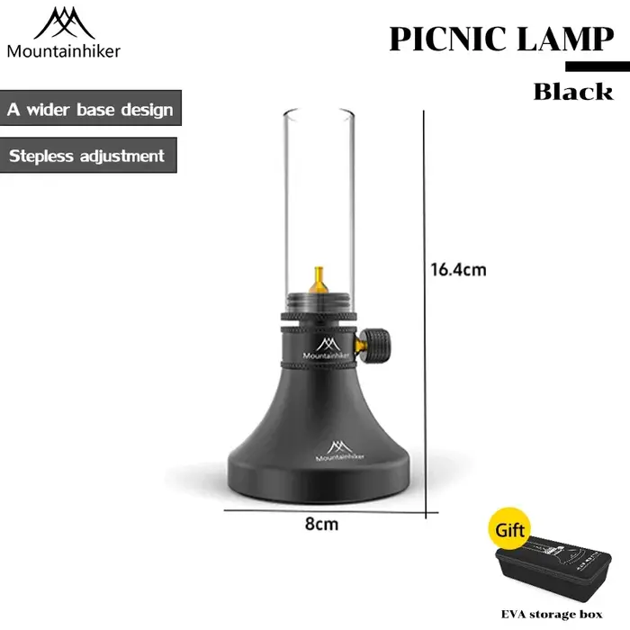 Lampe à gaz de camping MOUNTAINHIKER, éclairage d'ambiance portable Aladdin pour l'extérieur, lampe