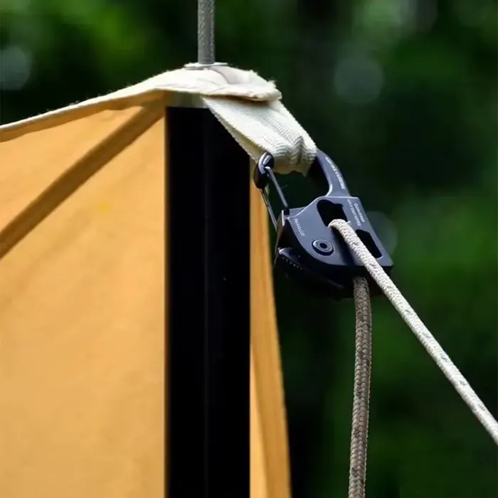 Ajusteur de corde de tente en alliage d'aluminium antirouille, à dégagement rapide, autobloquant, léger, portable, accessoires de camping en plein air