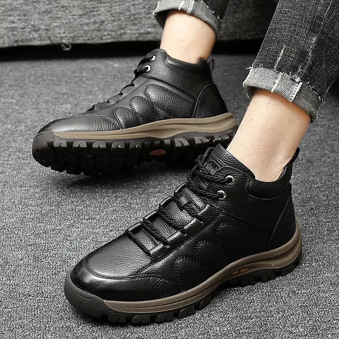 Chaussures d'extérieur pour hommes randonnée travail chaussure hiver décontracté hommes chaussures en cuir qualité hommes espadrilles décontractées concepteur affaires