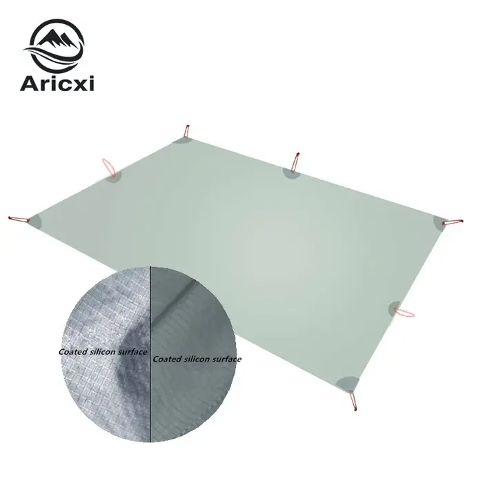 Bâche Ultra Légère, Enduite Silicone 15D, Nylon Argenté, Empiècement, Abri, 210x150cm, 300x210cm