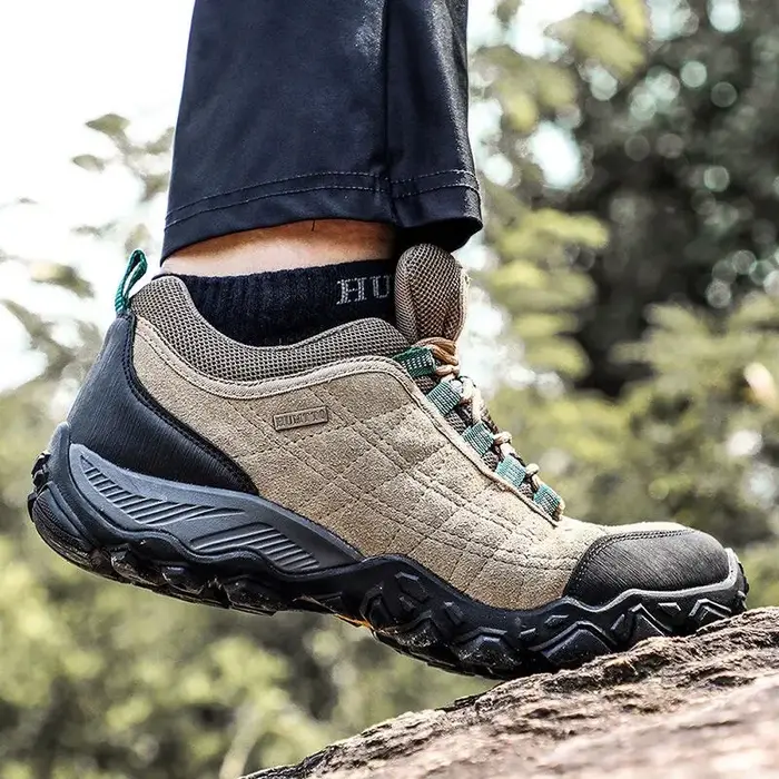 HUMTTO-Chaussures de Randonnée en Cuir pour Homme, Baskets de dehors de Plein Air, Travail, Escalade