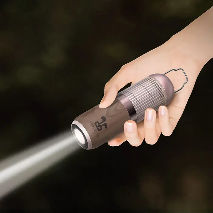 TARKA Camping lanterne lampe en noyer multifonctionnel lumière LED extérieur rétro exquis suspendu atmosphère lumière Camping fournitures
