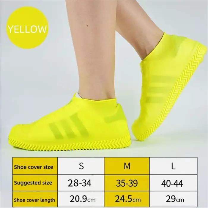 Couvre-chaussures de pluie imperméables, réutilisables, antidérapants, pour l'extérieur, pour adulte