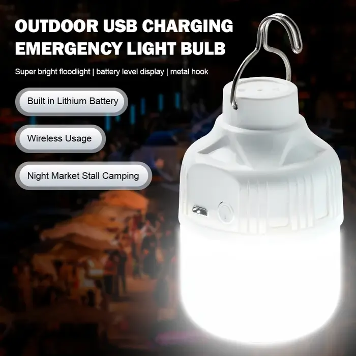 Ampoules LED rechargeables par USB pour l'extérieur