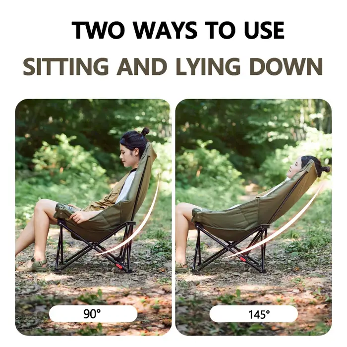 Chaise de camping Naturehike Relax, dossier haut, ultralégère, pliable, portable, capacité de charge