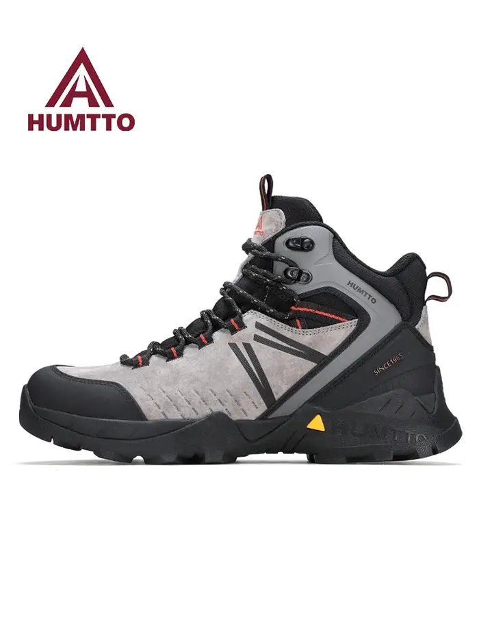 HUMTTO peau de vache chaussures de randonnée hommes bottes de chasse imperméables tactique désert Combat cheville