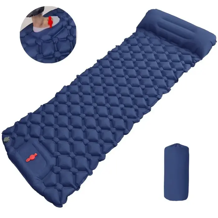 Inflatable Camping Mats Air Mattress With Pillow Outdoor Tourist Sleeping Pad Self-Inflating Mattres