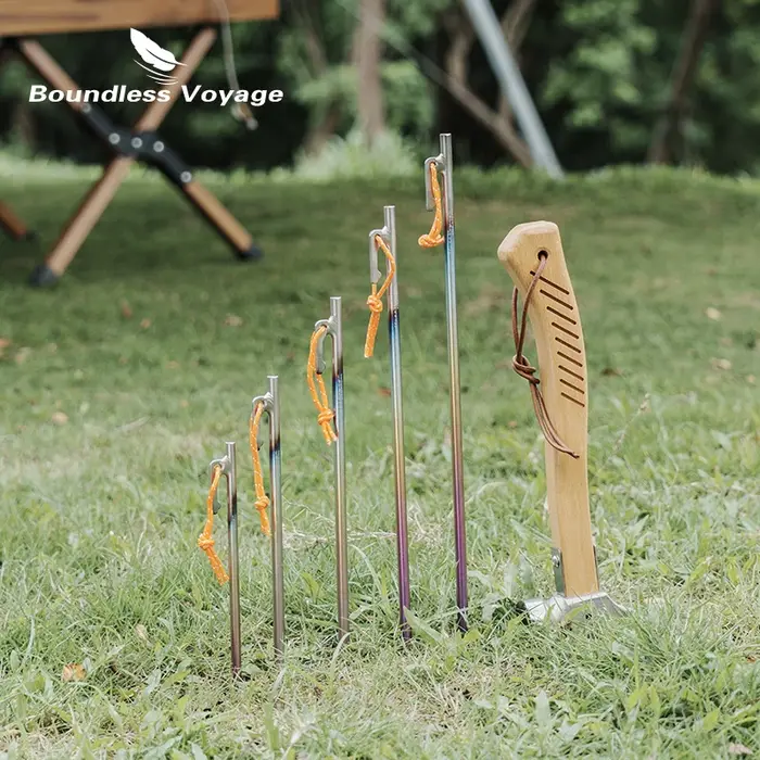 Boundless Voyage-Piquets de tente de camping en alliage de titane, piquets rapides, voyage en plein 